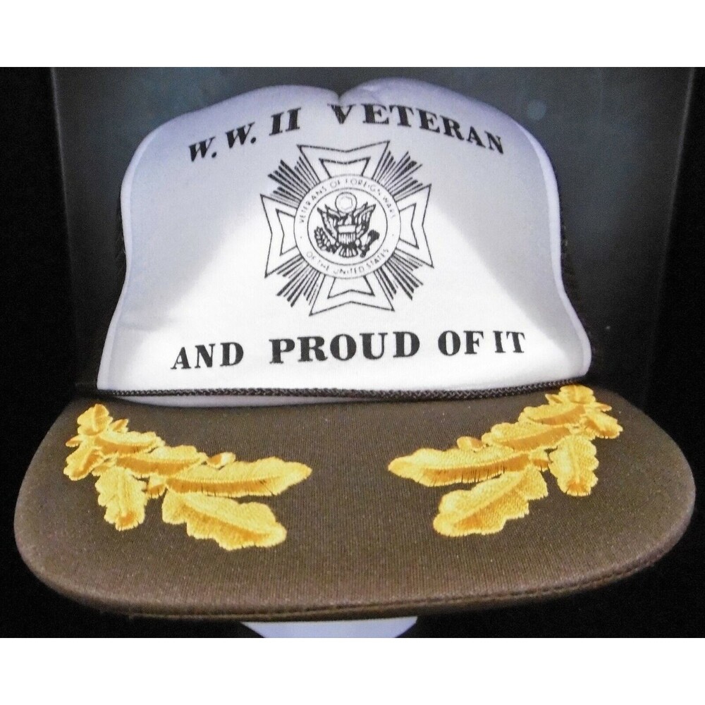 Veteran WWII Veteran and Proud Of It Trucker Hat Snap Back